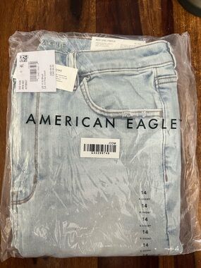 American Eagle Next Level Stretch Light Wash Jeans Size 14 X-Short NWT